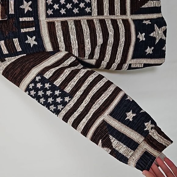 Don't Mess with Texas American Flag Tapestry Jacket - Picture 3 of 6